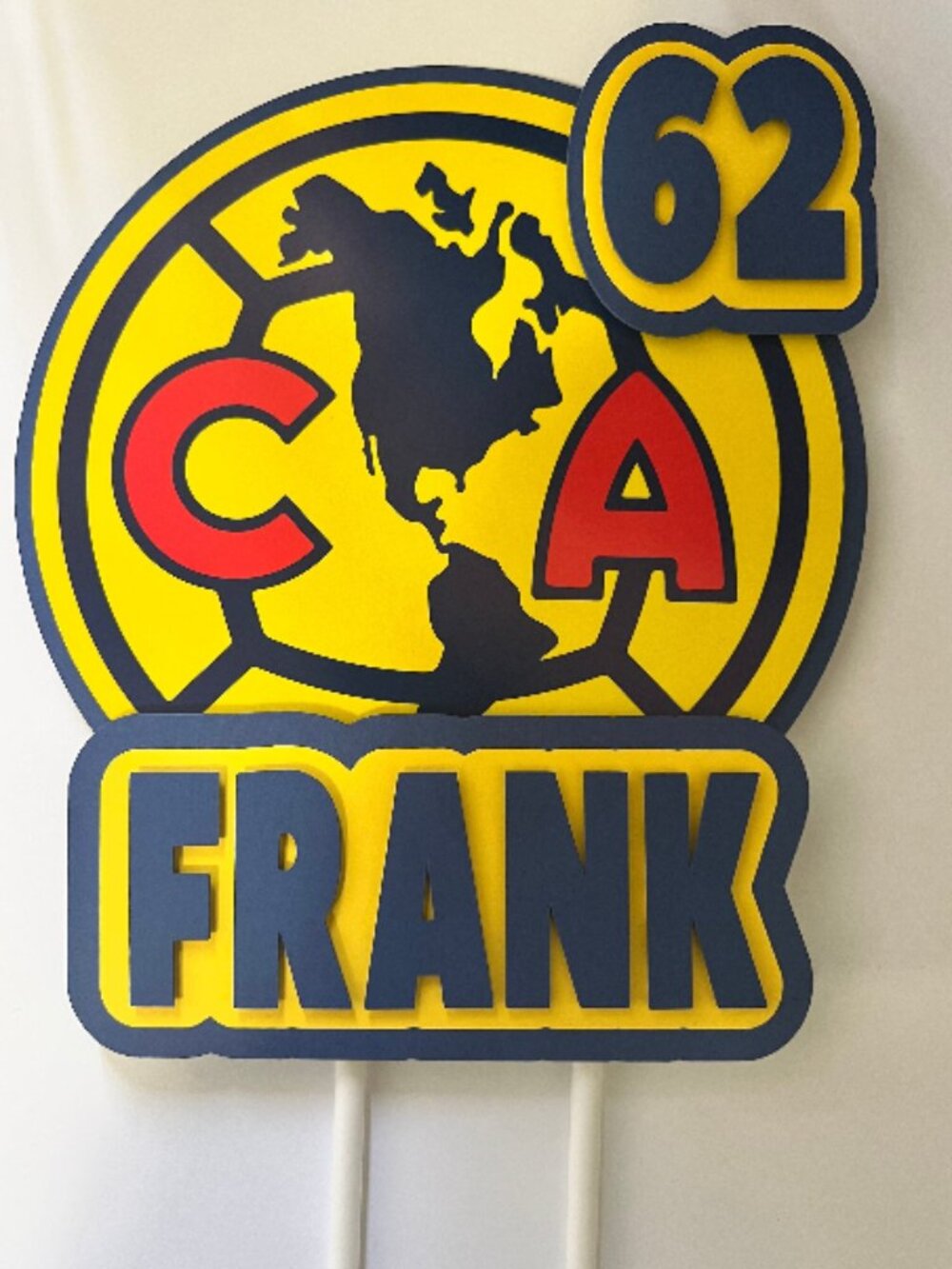 Club America Soccer Team Customizable Cake Topper